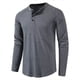 thumbnail image 1 of Camisas De Manga Larga De Algodón Henley Para Hombre, 1 of 7