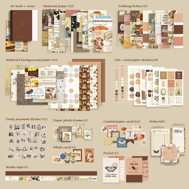 Scrapbook Accessories Set 53 Pieces, Craft Accessories Sticker Stickers / Photo Corners / Metallic Pens / Punches / Lace Tape, Scrapbooking