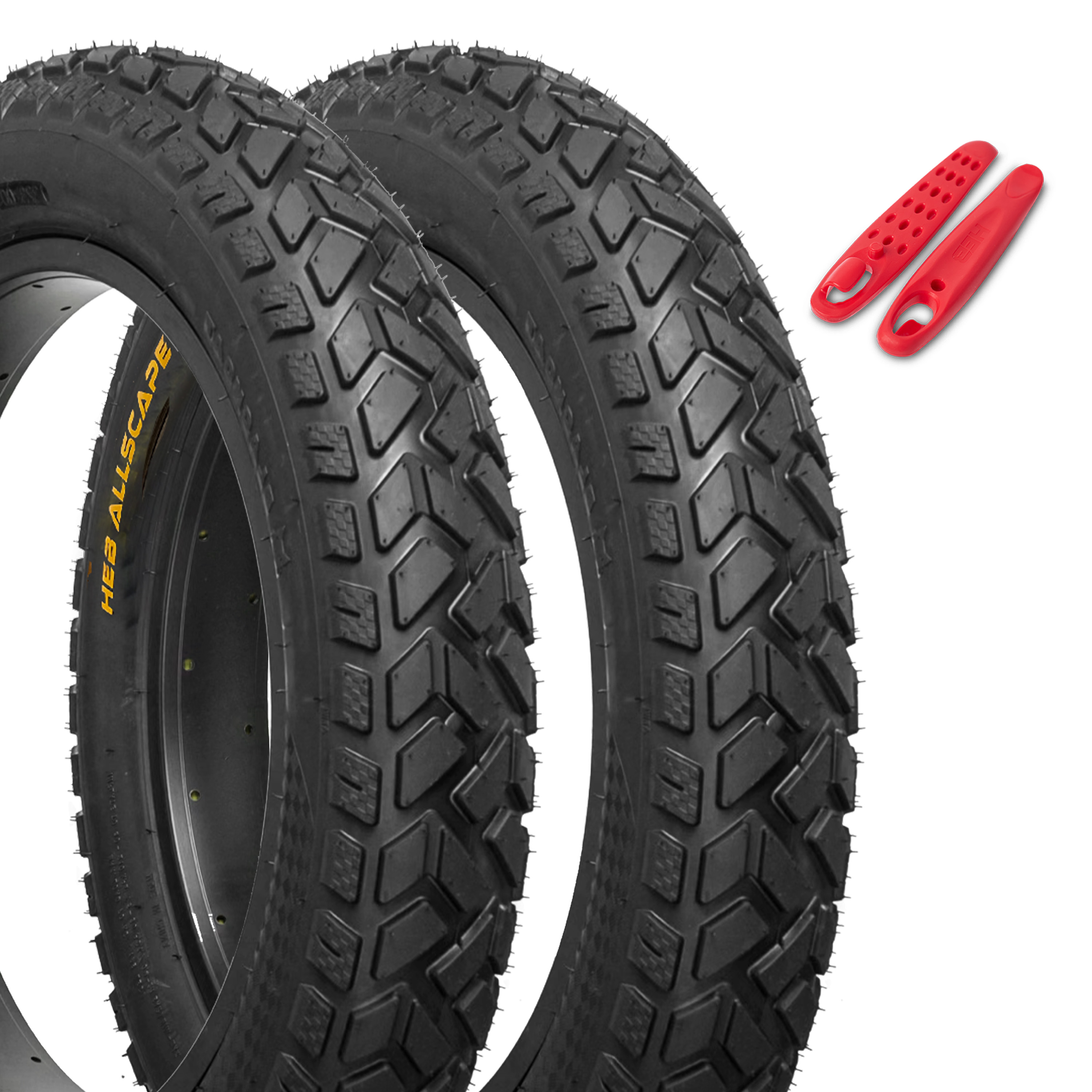 HEB ALLSCAPE E-Bike 26x4.0 Fat Tire Set, Includes 2 Tires, All Terrain