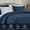 Navy, variant on Bourina Modern Floral 3-Piece Quilt Set,King,Navy,Lightweight & Comfortable,Perfect for All Seasons