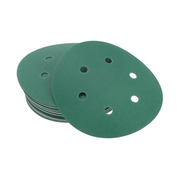 6-Inch Sanding Discs 120 Grit - 50 Pack Green Hook & Loop Sandpaper For Wood & Metal