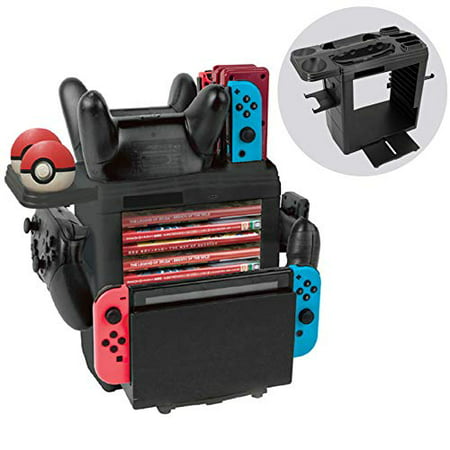 YICHUMY Mulfunction Game Disc Stand Tower Controller Charger Charging Dock for Nintendo Switch 4 Joy-Cons, 2 Pro Controllers and 2 Poke Ball Plus Controllers, Storage for Nintendo Switch Accessor