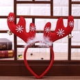 thumbnail image 3 of Moyic Diadema de Navidad de dibujos animados, diadema de astas universales, muñeco de nieve, niños adultos, Año Nuevo con campana, Kits de decoración para fiestas Rojo, 3 of 6