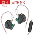 thumbnail image 2 of KZ-ZSN Auriculares HIFI Bass Auriculares In Ear Monitor Auriculares (con micrófono cian) Tmvgtek Para estrenar, 2 of 2