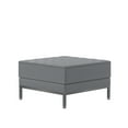 thumbnail image 2 of Emma + Oliver Gray LeatherSoft Quilted Tufted Modular Ottoman with Stainless Steel Legs, 2 of 7