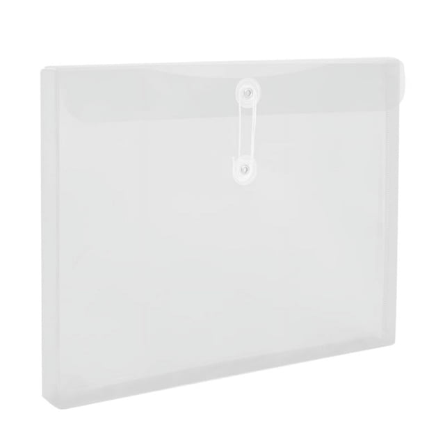 Zhuge Sobres expandibles de plástico tamaño legal con cierre de cordóns transparentes, organizador de documentos de proyectos de polietileno para y hogar, paquete de 6, color blanco