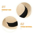 thumbnail image 3 of LEORX 1Pc Straw Hat Doll Outdoor Activities Decorative for Doll Costume Accessories, 3 of 6