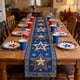 thumbnail image 1 of CaiYueKe Independence Day Table Runner Red Patriotic 13x72 Inch , Linen 4th of July Table Decoration ,Red White and Blue Patriotic Table Runners for Holiday Decor Dinging ,Party ,Kitchen, 1 of 7