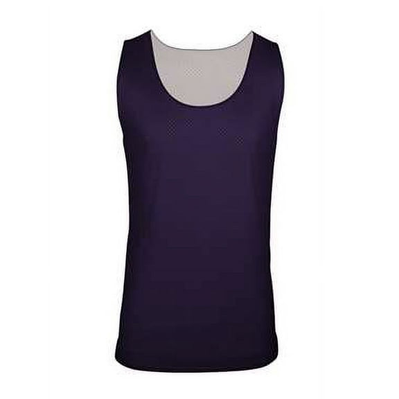 C2 Sport B58485673 Mens Reversible Mesh Tank Top, Purple & White - Small