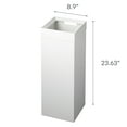 thumbnail image 7 of Yamazaki Home Trash Can, White, Steel, 7.25 gallons, 27 liters, Handles, Lid, No Assembly, 7 of 7