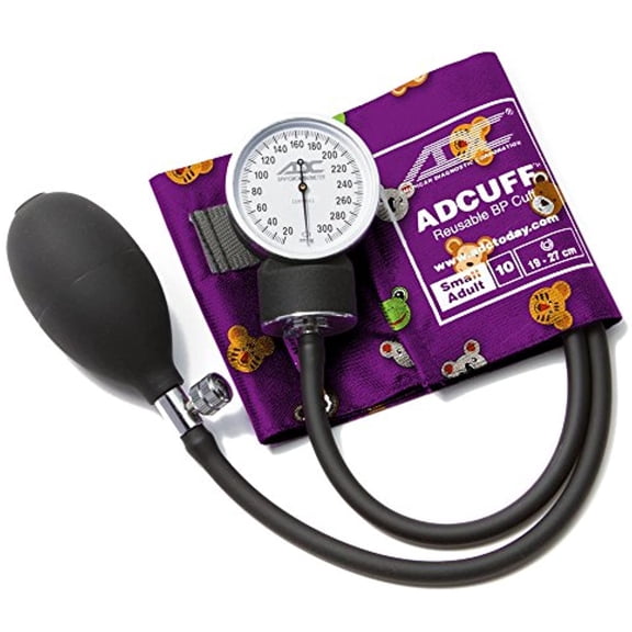 ADC Prosphyg 760 Pocket Aneroid Sphygmomanometer with Adcuff Nylon Blood Pressure Cuff Small Adult Animals Print 760 10SAAD