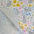 thumbnail image 7 of Serafina Home Spring Easter Vinyl Flannel Backed Tablecloth for Dining Room Kitchen Table Decor: Happy Bunny Rabbit Bunnies Pink Blue Green Yellow Grey White-Easter Rabbit 52" x 52", 7 of 7