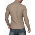 thumbnail image 2 of OALUXE Turtleneck Ribbed Long Sleeve Shirts for Mens Undershirts Knit Thermal Basic Tops, 2 of 7