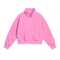 thumbnail image 4 of luawuai Girls Full Zip Sweatshirt Jacket with Pockets, Pink, Size 9-10 Years, 4 of 6