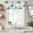 thumbnail image 2 of Curtain Valance for Windows, Summer Ocean Green Conch Shell Kitchen Valances Rod Pocket Short Curtains, Abstract Starfish Coral Window Valance for Bedroom Bathroom Living room 56x16in, 2 of 9