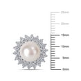 thumbnail image 2 of Everly Women's Cultured Pearl and Cubic Zirconia Sterling Silver Earrings, 2 of 4