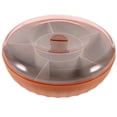 thumbnail image 1 of KAKOWELY Caja de almacenamiento de refrigerios con división para frutos secos dulces, bandeja para servir refrigerios, caja de almacenamiento de refrigerios con tapa, 1 of 5