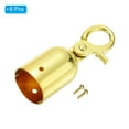 thumbnail image 3 of Uxcell 1.1"x3.2" Stanchion Rope End Stopper, 6 Pack Cord End Caps Barrier Rope End Cap Snap Hooks, Golden, 3 of 6