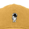 thumbnail image 2 of Dalix Astronaut Embroidered Alien Dad Hat Cotton Baseball Cap Adjustable Mens in Washed Gold, 2 of 5