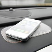 Anti- Slip Phone Mat- Non Slip Dash Grip Mount Holder Mat for Cell Phone, Keys, Sunglasses, Coins, Cup (Transparent)