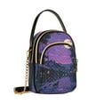 thumbnail image 7 of FORMRS Crossbody Bag for Women Quilted Travel Shoulder Cell Phone Purse with Chain Strap Handbag, Purple Street, 7 of 7