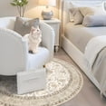 thumbnail image 2 of Round Rug 4Ft Washable for Bedroom: 4X4 Area Rugs Circle for Entryway Super Soft Distressed Oriental Rug with Non-Slip Backing Farmhouse Rug Low Pile Thin Stain Resistant Indoor Carpet 4' Round Ivory, 2 of 8
