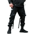 thumbnail image 1 of Niepce Inc black Sweatpants Cargo Joggers Men Pants Streetwear Fashion, 1 of 10