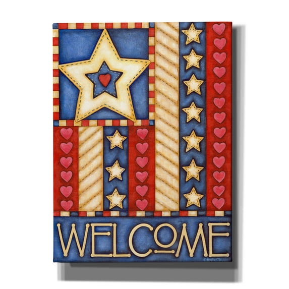 Epic Graffiti 'American Star Welcome' by Cathy Horvath-Buchanan, Canvas Wall Art, 12"x16"