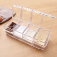 thumbnail image 2 of Juego de recipientes transparentes para especias con tapa y cuchara, organizador de cocina 4 en 1 para sal, azúcar y pimienta, frascos herméticos para almacenamiento en la despensa., 2 of 7