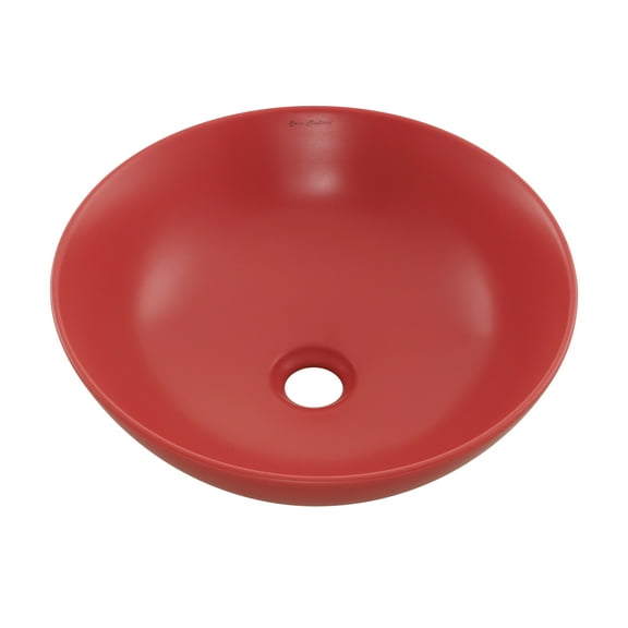 Chaux 16 Ceramic Sink in Matte Red