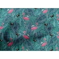 thumbnail image 4 of oneOone Cotton Poplin Dusty Teal Green Fabric Leaves & Flamingo Dress Material Fabric Print Fabric By The Yard 42 Inch Wide, 4 of 4
