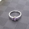 thumbnail image 7 of Opolski Luxury Women Faux Amethyst Inlaid Finger Ring Wedding Engagement Jewelry Gift, 7 of 7