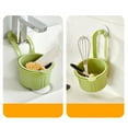 thumbnail image 5 of Sink Strainer Basket, No-Drill Hanging Drain Rack for Food Waste, Easy Drain Filter with Bottom Release, Upgrade Quick Draining Kitchen Tool, Mess-Free & Hands-Free Cleanup (Green), 5 of 8