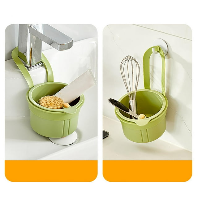 Kitchen Sink Filter Screen Wall-Mounted Draining Basket for Pasta Rinsing and Produce Washing