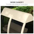thumbnail image 7 of Outdoor Swing Canopy Bench Chair, Modern Rocking Chair with Canopy, Rocking Hammock for Outdoor, Patio, Garden, Beige, 7 of 7