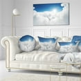 thumbnail image 3 of Designart Blue Sky and Sun over Clouds - Contemporary Landscape Printed Throw Pillow - 12x20, 3 of 5