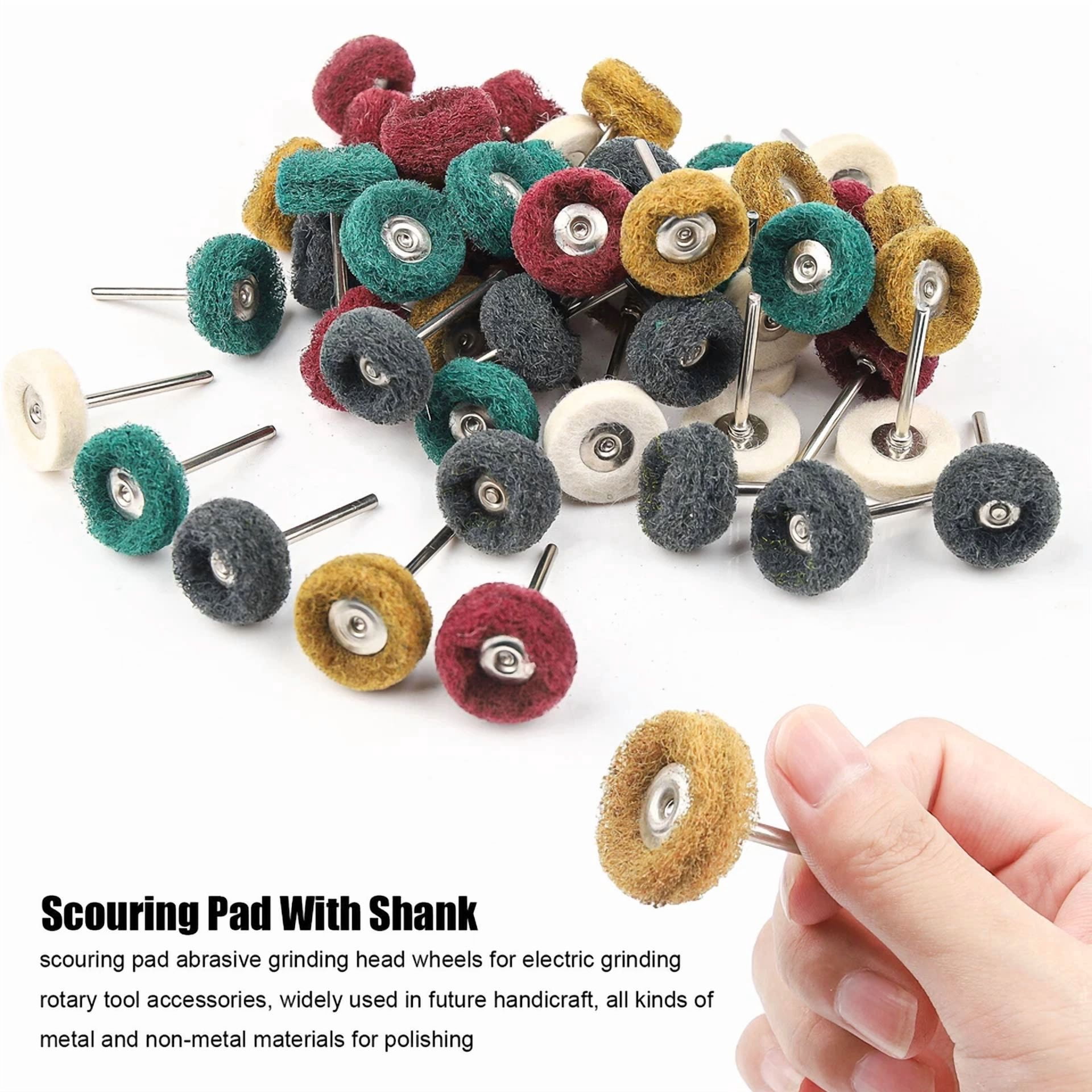 50 Metal Polishing Buffing Wheel Burr Kit Rotary Tool Accessories Set For Dremel