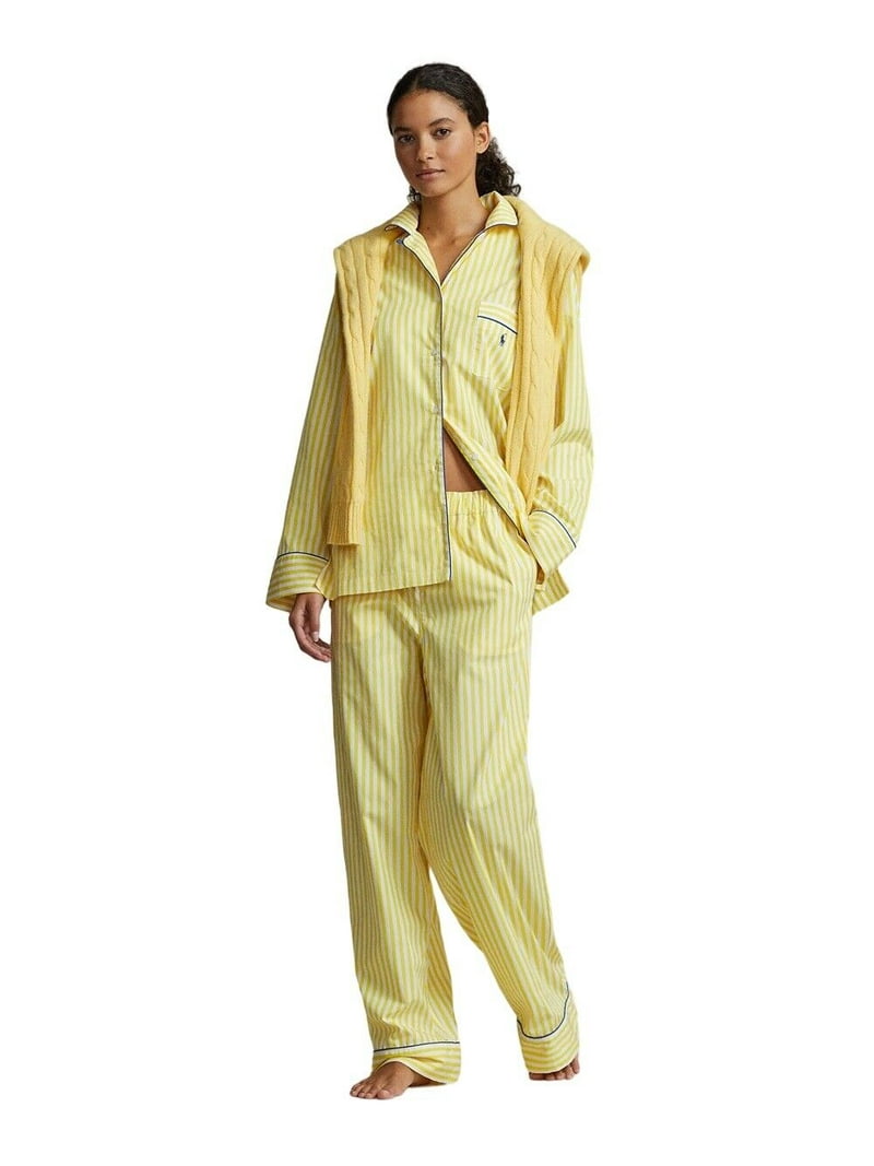 Ralph Lauren Striped Poplin Long-Sleeve Pajama Set - 4P8036
