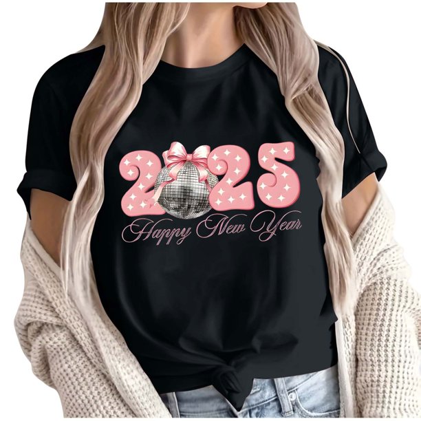 Camisetas de Manga Corta para Mujeres, Camiseta de Cuello Redondo Impresa de Moda, Primavera Y Verano Casual