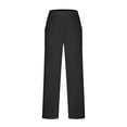 thumbnail image 3 of VSSSJ Women's Cotton and Linen Baggy Pants Loose Fit Solid Color Elastic Waist Wide Leg Trousers with Double Pockets Fashion Spring Summer Casual Long Pants Black L, 3 of 4