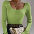 thumbnail image 4 of Cropped Sweater Sevevn Women Fashionable Round Neck Solid Color Long-Sleeved Sweater Top, 4 of 4