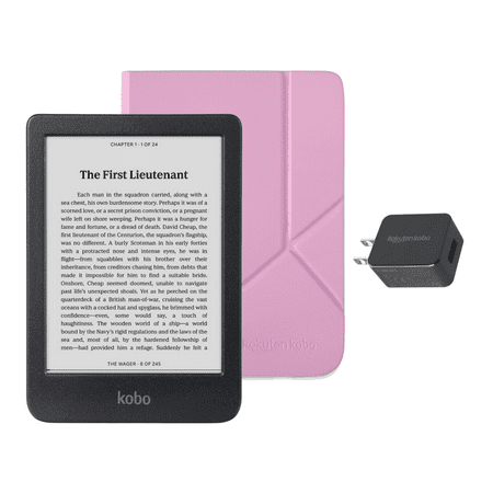 Kobo Clara BW eReader with Case Bundle (Candy Pink SleepCover, Case + AC Bundle)