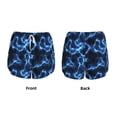 thumbnail image 5 of Lsque Blue Lightning Printed Women's Running Shorts with Liner Pockets,Elastic Quick Dry Workout Athletic Gym Yoga Shorts,Womens High Waist Shorts-Small, 5 of 9