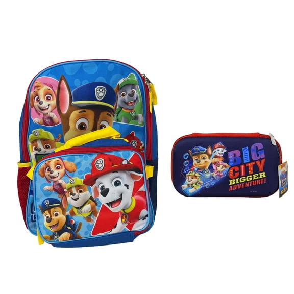 Paw Patrol 16" Backpack with Lunch Bag & Molded EVA Pencil Case