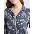 thumbnail image 4 of Joyspun Women’s Dreamy Soft Collection Long Sleeve Top and Pants Pajama Set, Sizes XS-4X, 4 of 5