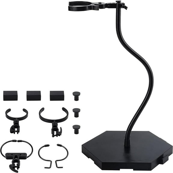 1box Doll Figure Stand (Snake-like flexible metal hose) Action Assembly Action Figure Display Holder Base Black Doll Model Support Stand Action Figure Display for 1/6 1/9 1/12 Scale