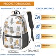 thumbnail image 3 of Cat and Daily Activity White Pattern 17" Waterproof Oxford School Backpacks for Teens, S-Shape Padded Straps, for School, Travel, Hiking, Camping, 3 of 5