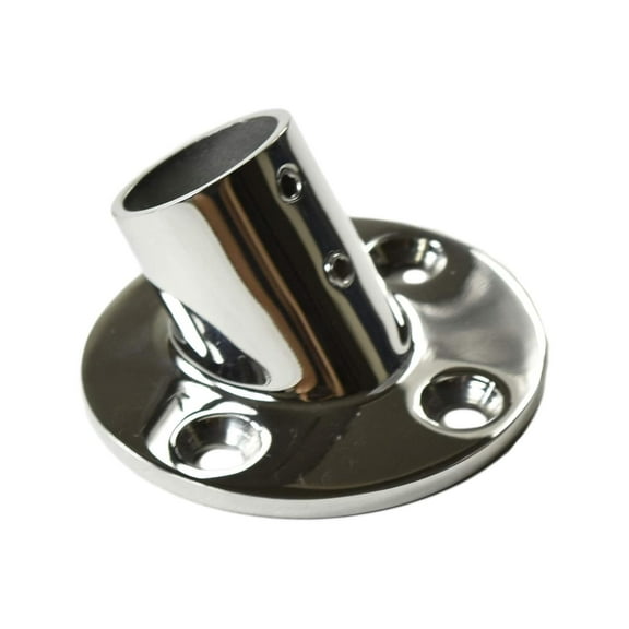 MARINE CITY Casting Boat Hand Railing Fittings  316 Stainless Steel 1 Inch Round Base, 60-Degree, Corrosion-Resistant, Durable, Easy Installation for Boats, Marines, Ships, KayaksPack of 1