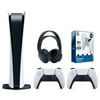 Sony Playstation 5 Digital Edition Console with Extra White Controller, Black PULSE 3D Headset and Surge PowerPack Battery Pack & Charge Cable Bundle