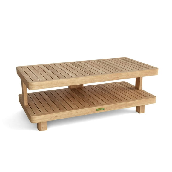 Anderson Teak DS-905 18 x 48 x 24 in. Granada Coffee Table with Natural Smooth Well Sanded